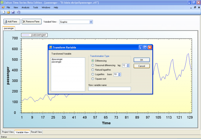 Transform Variable Form